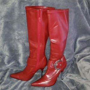 Gorgeous RED boots sz 7